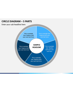 Circle Diagram – 5 Parts PPT Slide 1