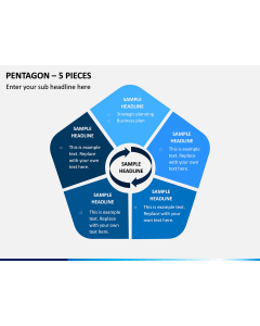 Pentagon – 5 Pieces PPT Slide 1