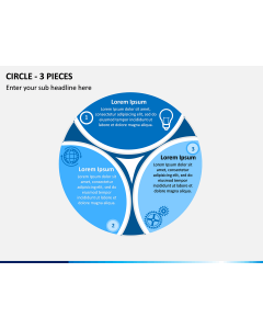 Circle - 3 Pieces PPT Slide 1