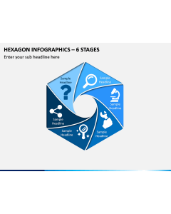 Hexagon Infographics – 6 Stages PPT Slide 1