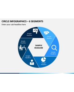 Circle Infographics – 6 Segments PPT Slide 1
