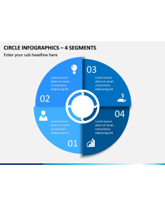 Circle Infographics – 4 Segments PPT Slide 1