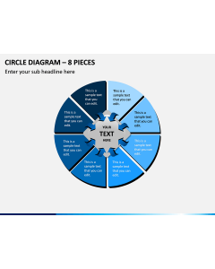 Circle Diagram – 8 Pieces PPT Slide 1