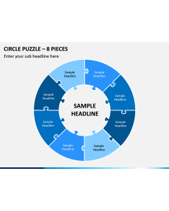 Circle Puzzle – 8 Pieces PPT Slide 1