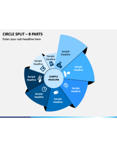 Circle Split – 8 Pieces PPT Slide 1