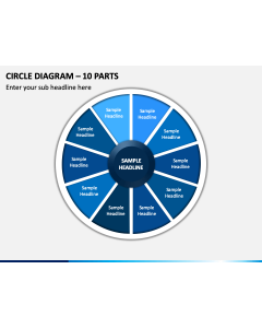 Circle Diagram – 9 Parts PPT Slide 1