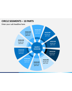 Circle Segments – 10 Parts PPT Slide 1