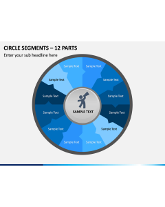Circle Segments – 12 Parts PPT Slide 1