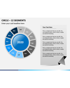 Circle – 12 Segments PPT Slide 1