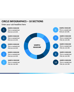 Circle Infographics – 10 Sections PPT Slide 1