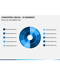 Concentric Circles - 10 Segments PPT Slide 1