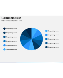 11 Pieces Pie Chart PPT Slide 1