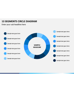 13 Segments Circle Diagram PPT Slide 1