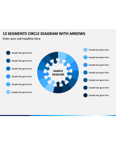 13 Segments Circle Diagram with Arrows PPT Slide 1