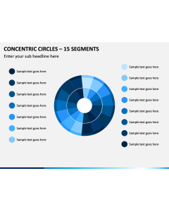 Concentric Circles – 15 Segments PPT Slide 1