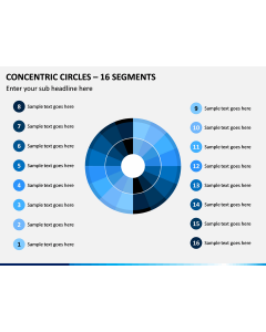 Concentric Circles – 16 Segments PPT Slide 1