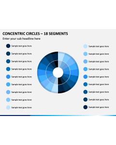Concentric Circles – 18 Segments PPT Slide 1