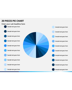 20 Pieces Pie Chart PPT Slide 1