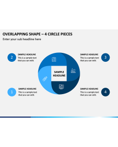Overlapping Shape – 4 Circle Pieces PPT Slide 1