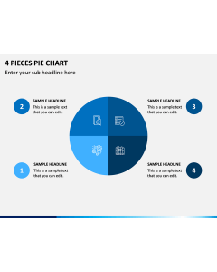 4 Pieces Pie Chart PPT Slide 1
