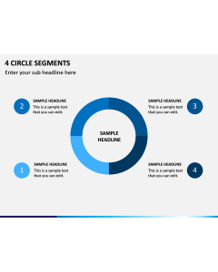 4 Circle Segments PPT Slide 1