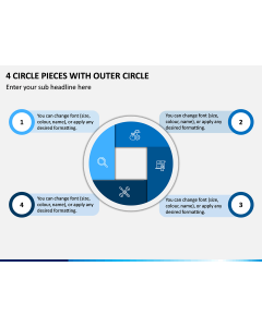 4 Circle Pieces with Outer Circle PPT Slide 1