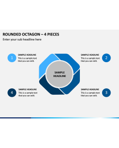 Rounded Octagon – 4 Pieces PPT Slide 1