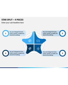 Star Split – 4 Pieces PPT Slide 1