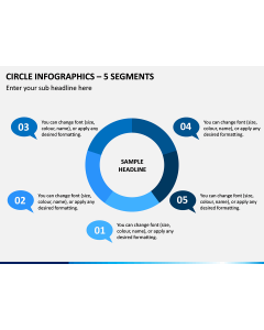 Circle Infographics – 5 Segments PPT Slide 1
