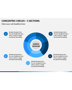 Concentric Circles – 5 Sections PPT Slide 1