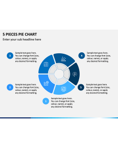 5 Pieces Pie Chart PPT Slide 1