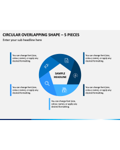 Circular Overlapping Shape – 5 Pieces PPT Slide 1