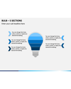 Bulb – 5 Sections PPT Slide 1