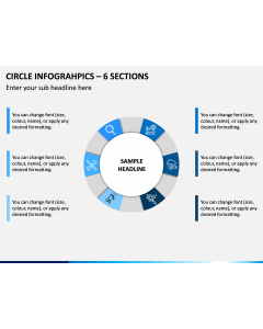 Circle Infograhpics – 6 Sections PPT Slide 1