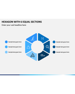 Hexagon with 6 Equal Sections PPT Slide 1