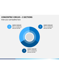 Concentric Circles – 3 Sections PPT Slide 1