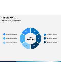 6 Circle Pieces PPT Slide 1