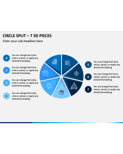 Circle Split – 7 3d Pieces PPT slide 1