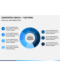 Concentric Circles – 7 Sections PPT Slide 1