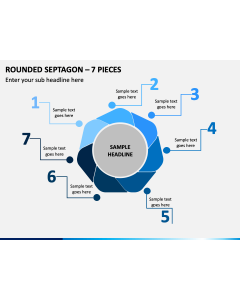 Rounded Septagon (Heptagon) – 7 Pieces PPT Slide 1