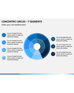 Concentric Circles – 7 Segments PPT Slide 1