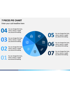 7 Pieces Pie Chart PPT Slide 1