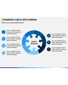 7 Segments Circle with Arrow PPT Slide 1