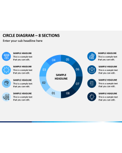 Circle Diagram – 8 Sections PPT Slide 1