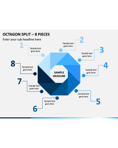 Octagon Split – 8 Pieces PPT Slide 1