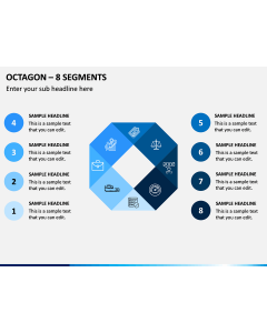 Octagon – 8 Segments PPT Slide 1