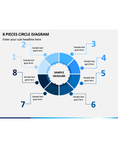8 Pieces Circle Diagram PPT Slide 1