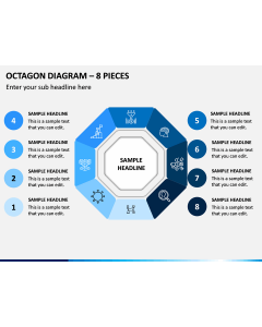 Octagon Diagram – 8 Pieces PPT Slide 1