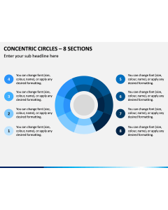 Concentric Circles – 8 Sections PPT Slide 1
