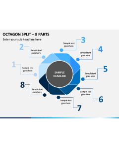 Octagon Split – 8 Parts PPT Slide 1